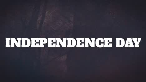 animation of independence day text on abstract background