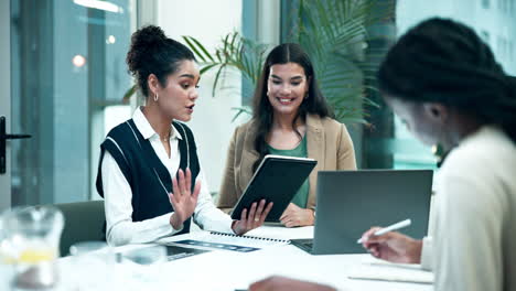 business meeting with women collaborating in the office