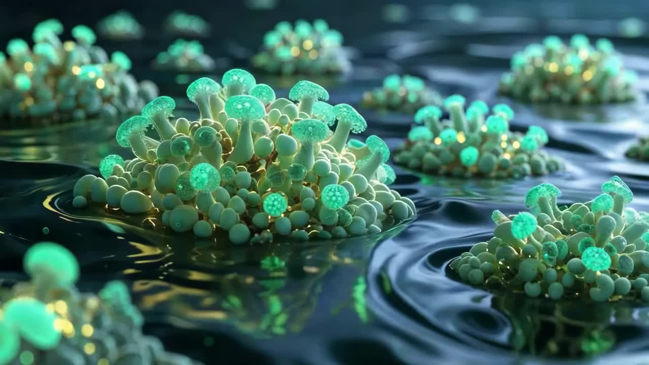 Abstract Microscopic Fungi