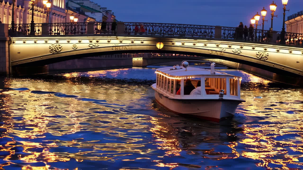 Nighttime Canal Tour in St. Petersburg