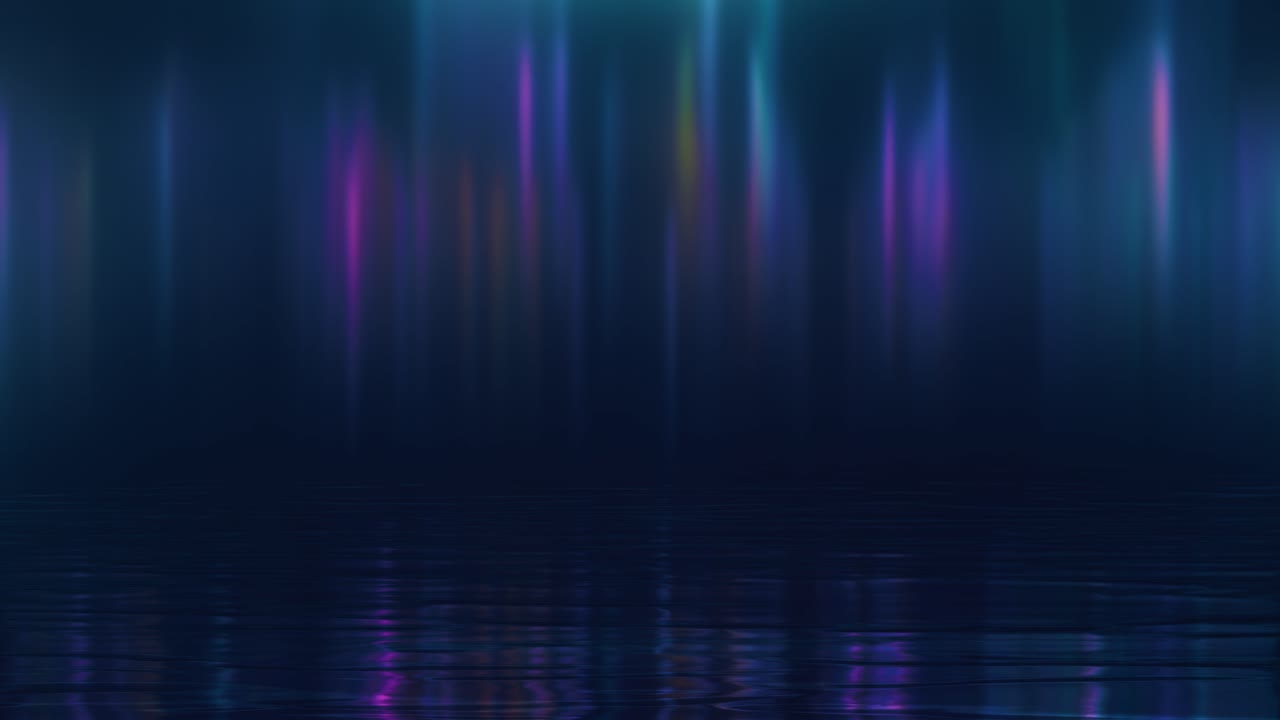 Abstract northern lights over water