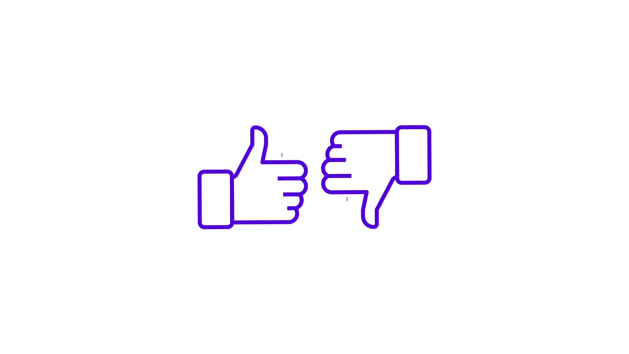 Animated Thumbs Up and Thumbs Down Icons for Voting
