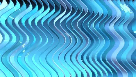 a row of colorful stripes with wave motion and reflections. 3d background.