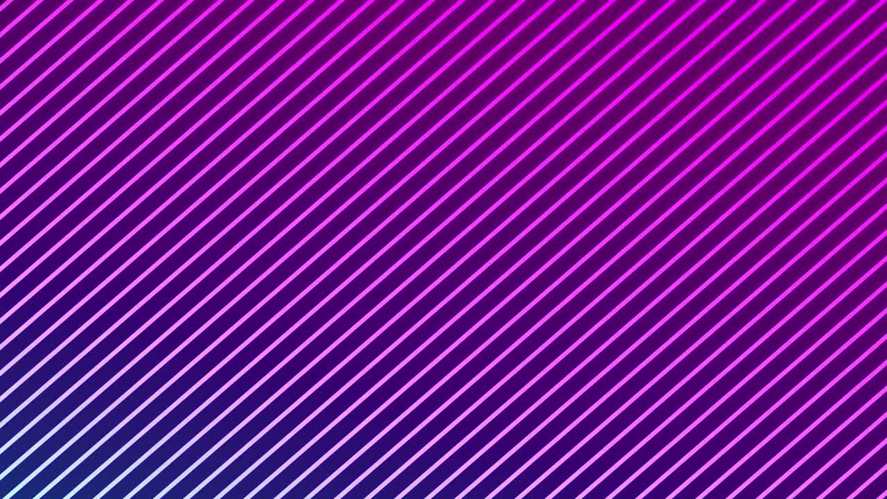animación de líneas diagonales rosadas de neón brillantes sobre un fondo negro