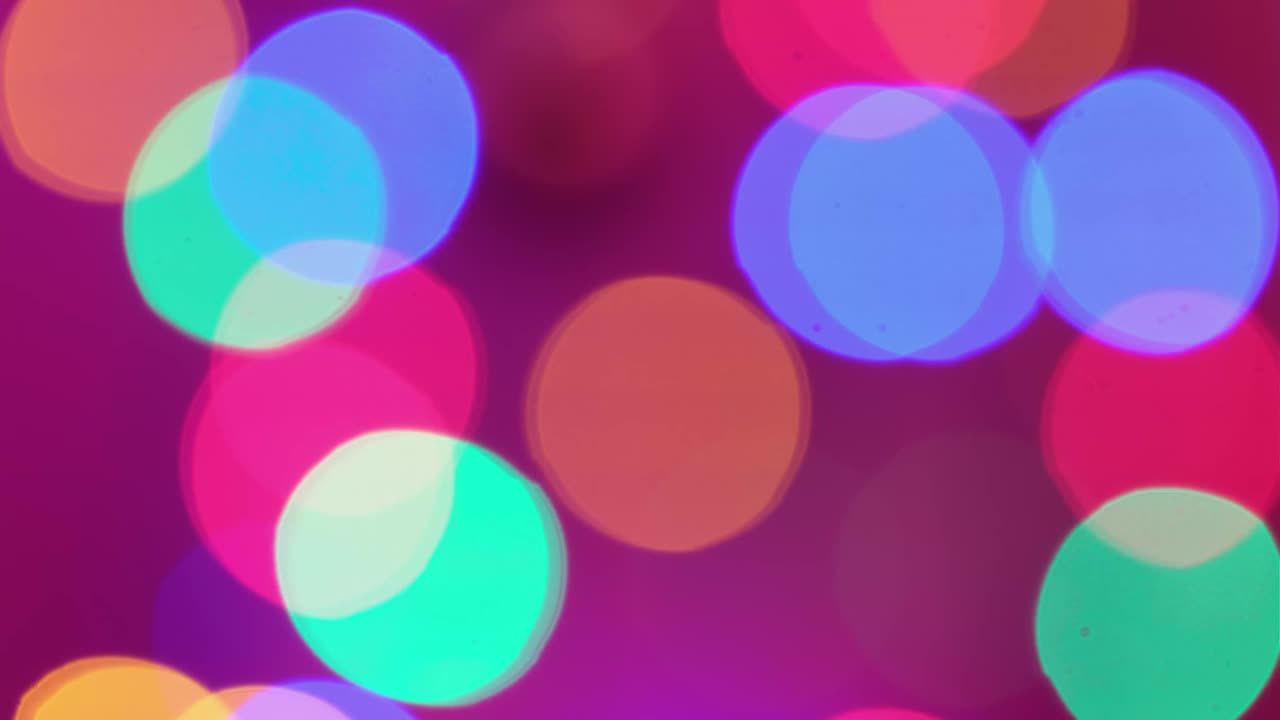 4k 크리스마스 분위기, 둥근 분산 다채로운 불빛, 크리스마스 꽃받침