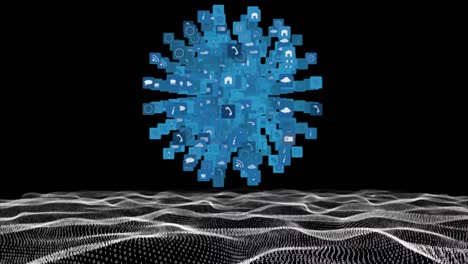 icone internet a forma di sfera