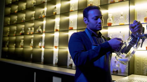 bartender serving beer