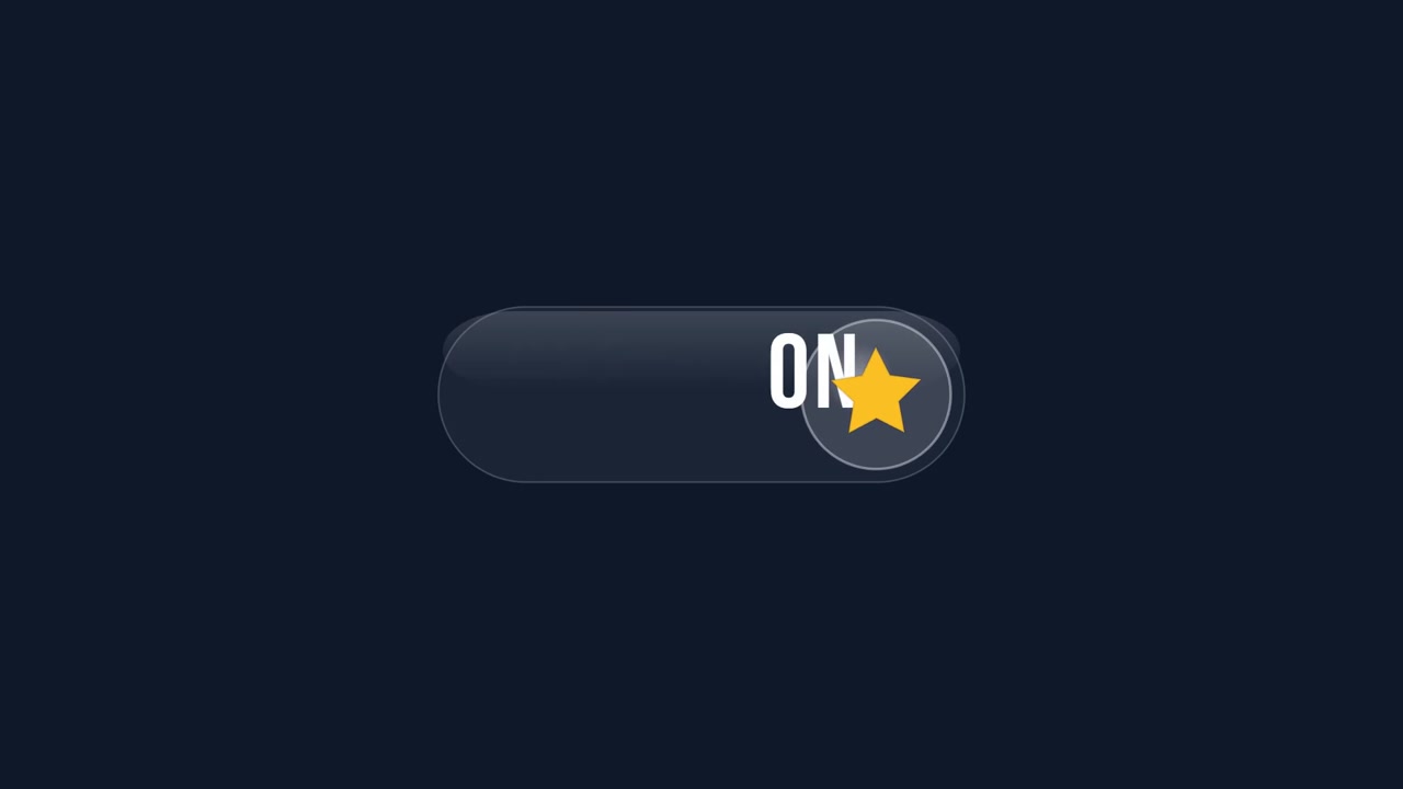 Digital Toggle Switch Turning On and Off