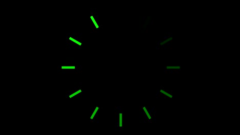 4k animation - loading green circle icon on black background. circle on center place for your logo and text. motion graphic and animation background.