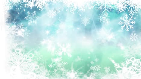 Snow-falling-on-blue-background