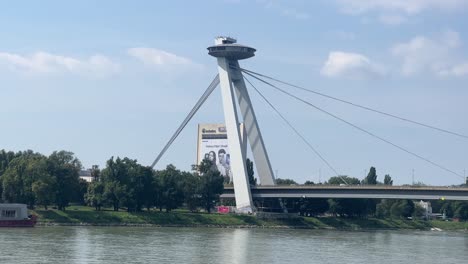 Danube-River-in-Bratislava,-European-Capital-of-Slovakia