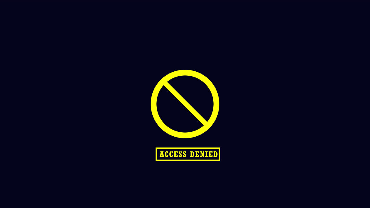 Digital Access Denied Message with Loading Indicator