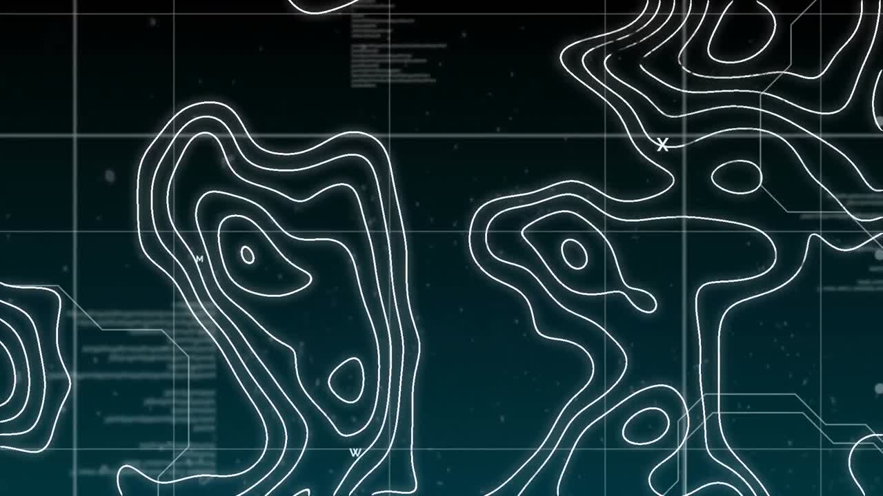Animation of white lines moving and data processing