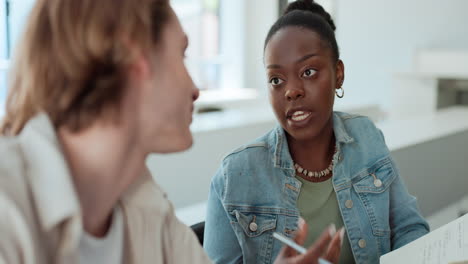 two students in a meeting