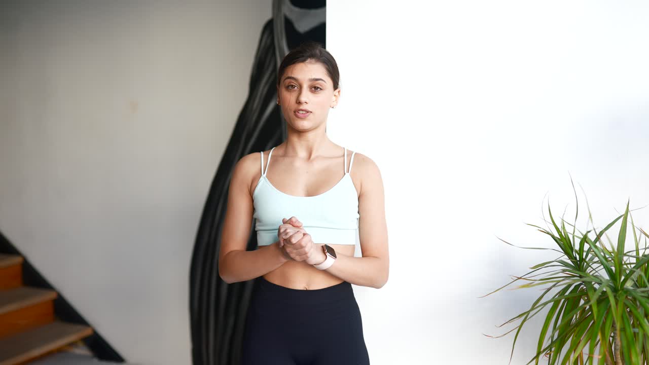 Woman Leading Fitness Session