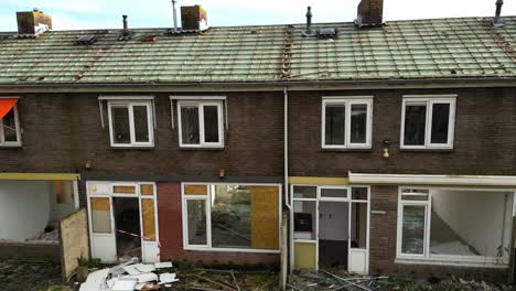 abandoned homes in hendrik-ido-ambacht about to be demolished