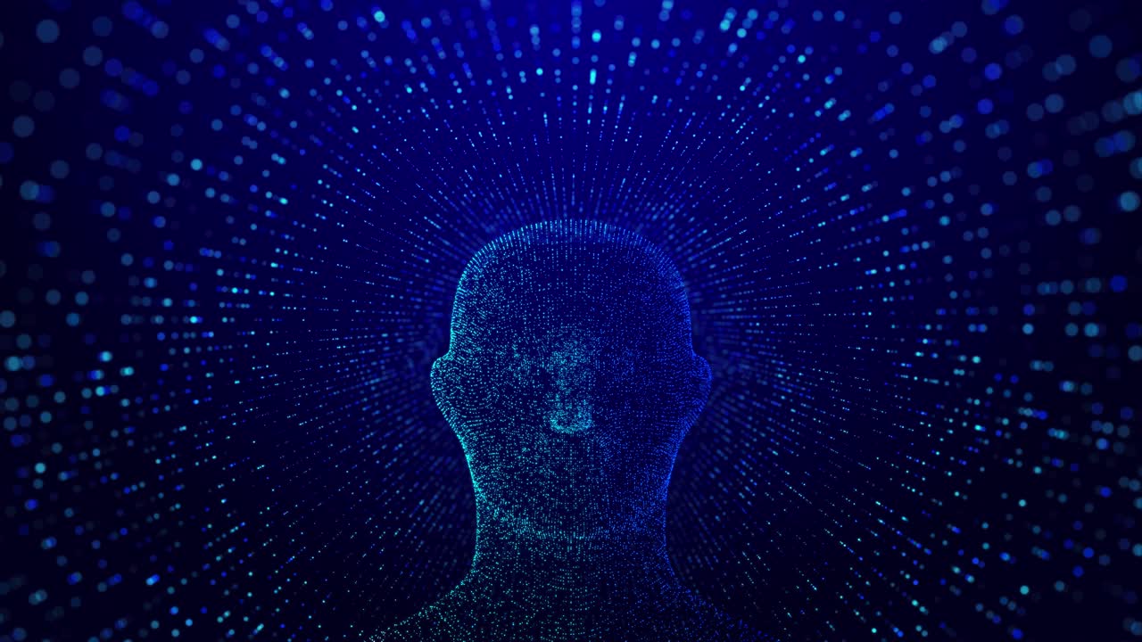 3d hitech digital technology futuristic science blue background cyber security science progress