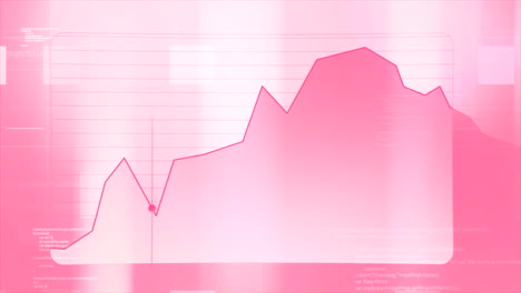 gráfico de datos abstractos rosado