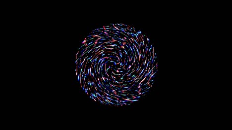 circular lines rotating abstract blue color black background