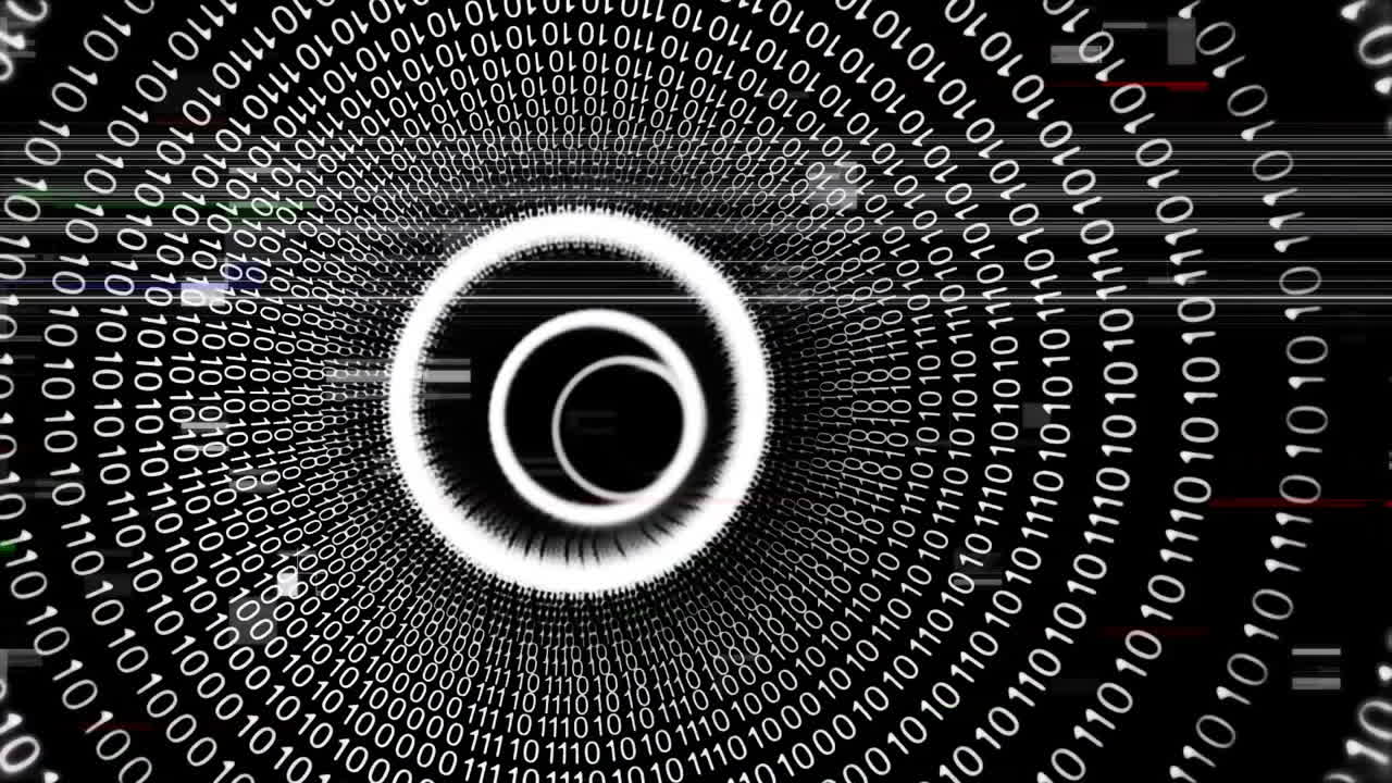 codificación binaria en fondo negro