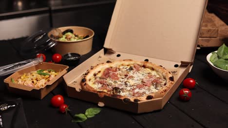 pizza and pasta delivery meal