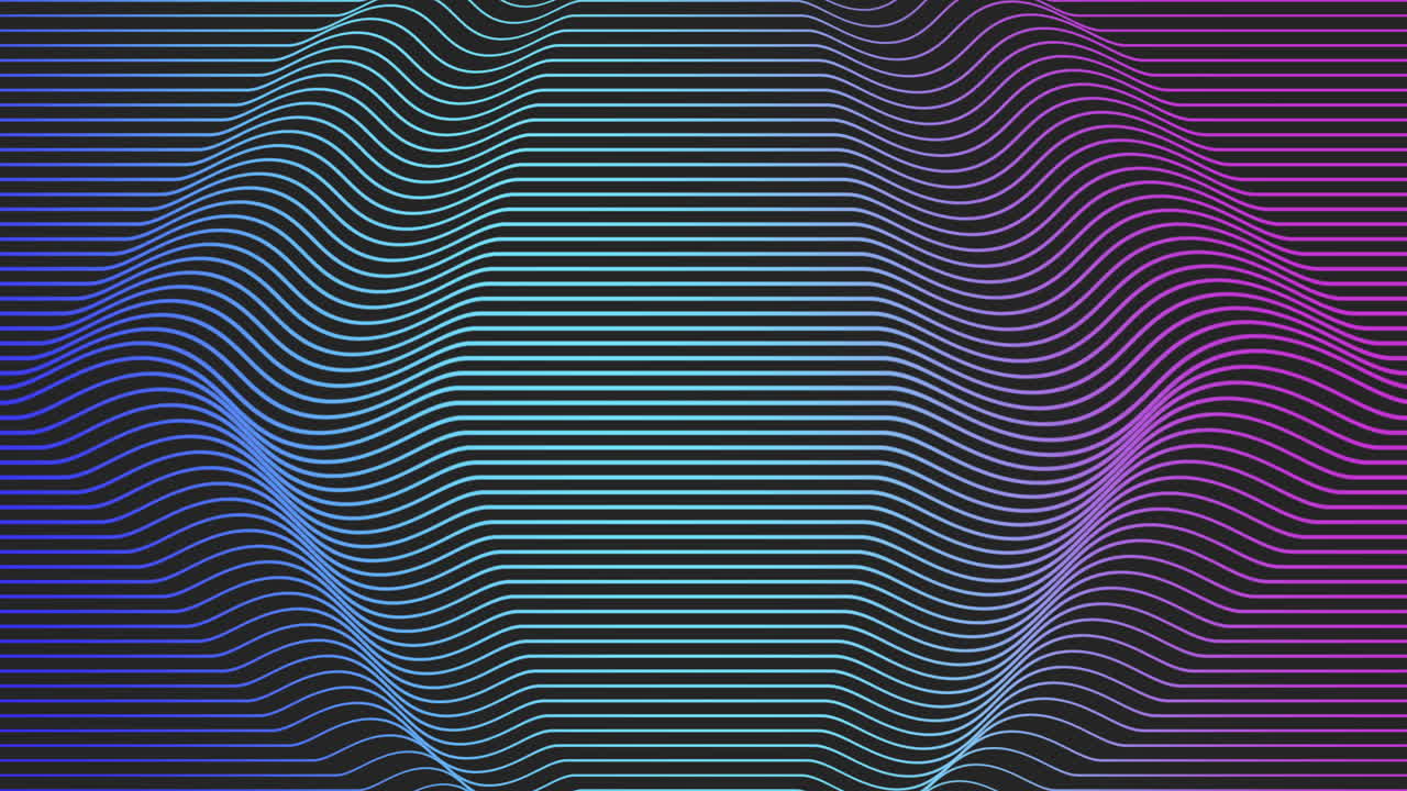 Animation abstract neon colorful waves