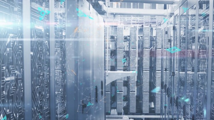 Animation of connections moving over servers