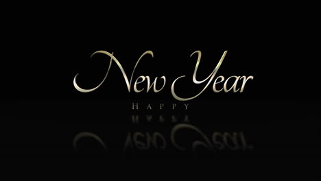 elegance style happy new year text on black gradient
