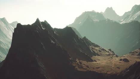 Sunset-at-Andes-mountains-inside-central-Chile