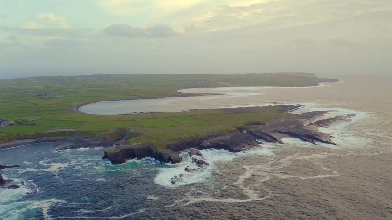 Stunning Aerial View of the Dramatic Irish Coastline