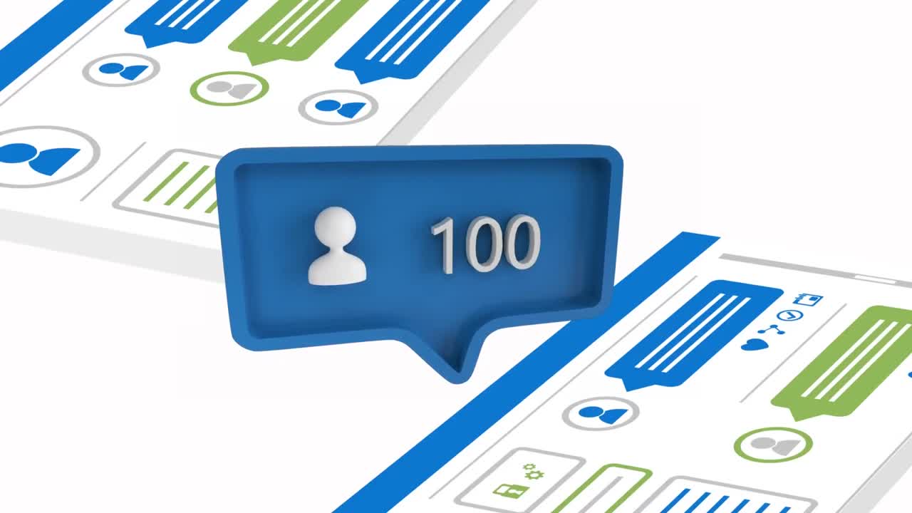 icono de suscriptor con un número creciente para las redes sociales