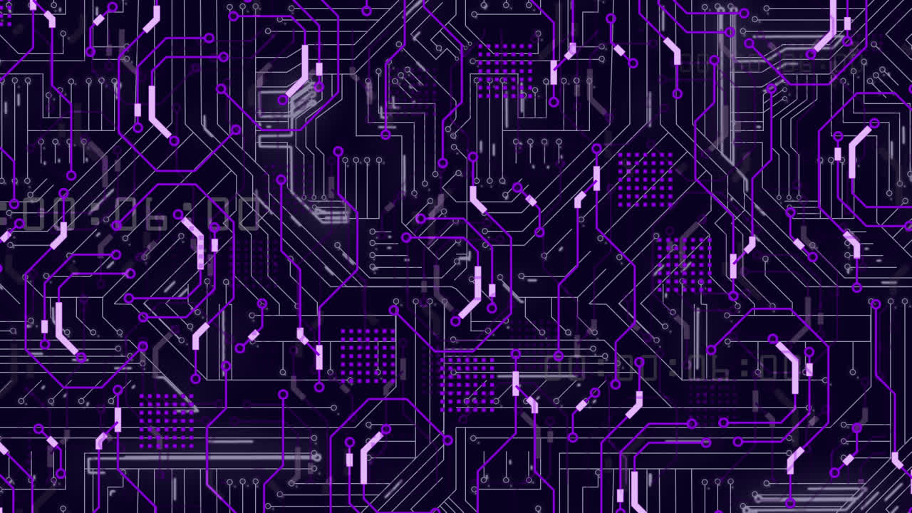 animación de la red de conexiones sobre fondo negro