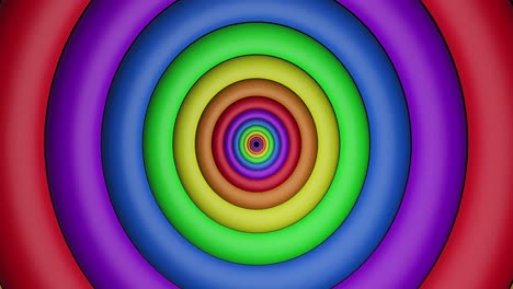 Animation-of-rainbow-circle-pattern-moving-in-seamless-loop