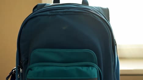 blue backpack