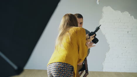 professional studio portrait shoot