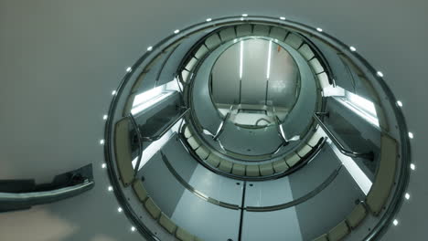 interior of futuristic internation space station