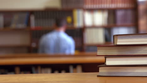 librarian at work in the library