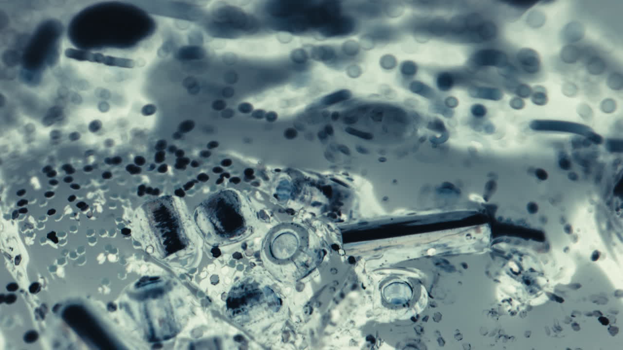 Microscopic Abstract of Glitter and Metal Components