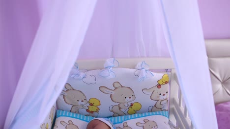 little baby in white bodysuit peacefully sleeping on parents hand little baby in white bodysuit peacefully sleeping on parents hand fathers finger is touching tiny kids nose close up