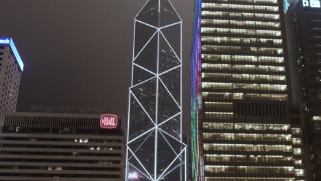 hong kong city skyline at night