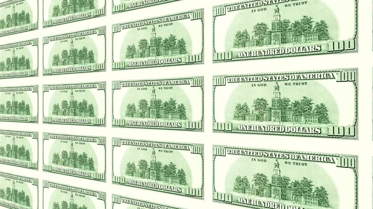 100달러 지폐의 뒷면은 3d로 여 있습니다.