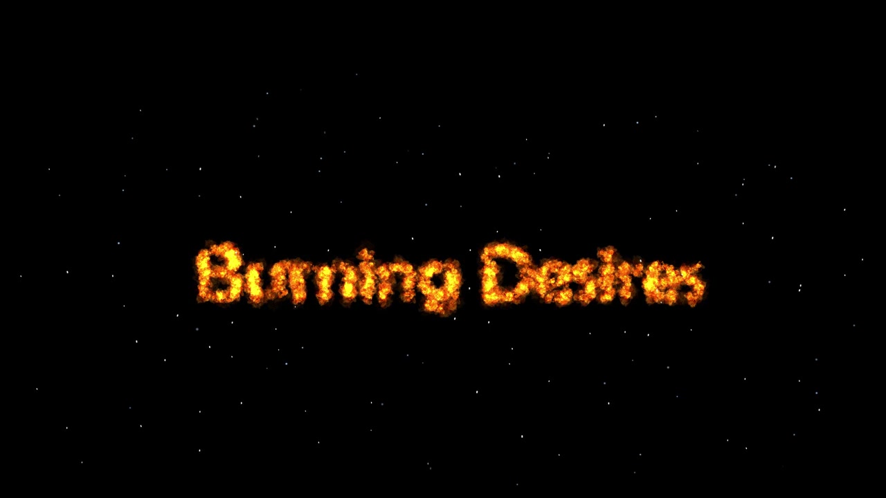 Um 'Desejos Ardentes' Flamejante Brilhando Intensamente Com Fogo Contra um Fundo Escuro - Animação Digital.