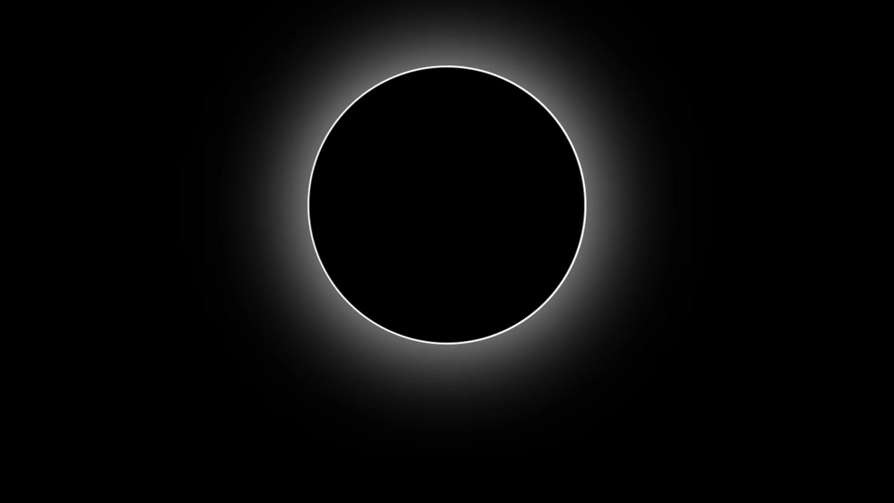 Minimal half moon animation with glowing crescent shape on dark background creating cosmic night sky motion graphic visuals with atmospheric style