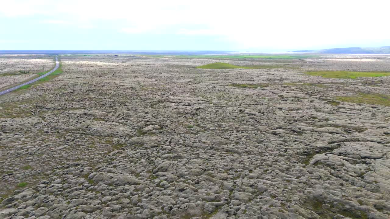 Aerial views reveal an otherworldly landscape in Iceland that resembles the moon’s surface.