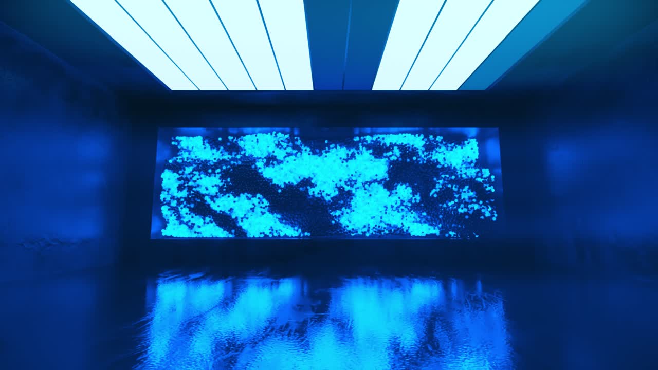 Futuristic Blue Interior Design