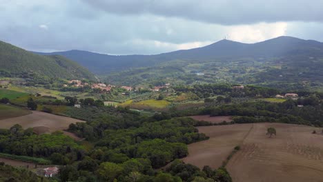 best aerial top view flight
tuscany meditative valley, village italy fall 23