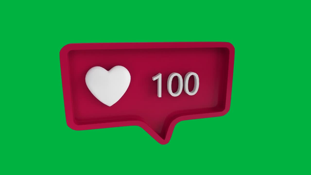 Ícone de coração com aumento de curtidas em redes sociais