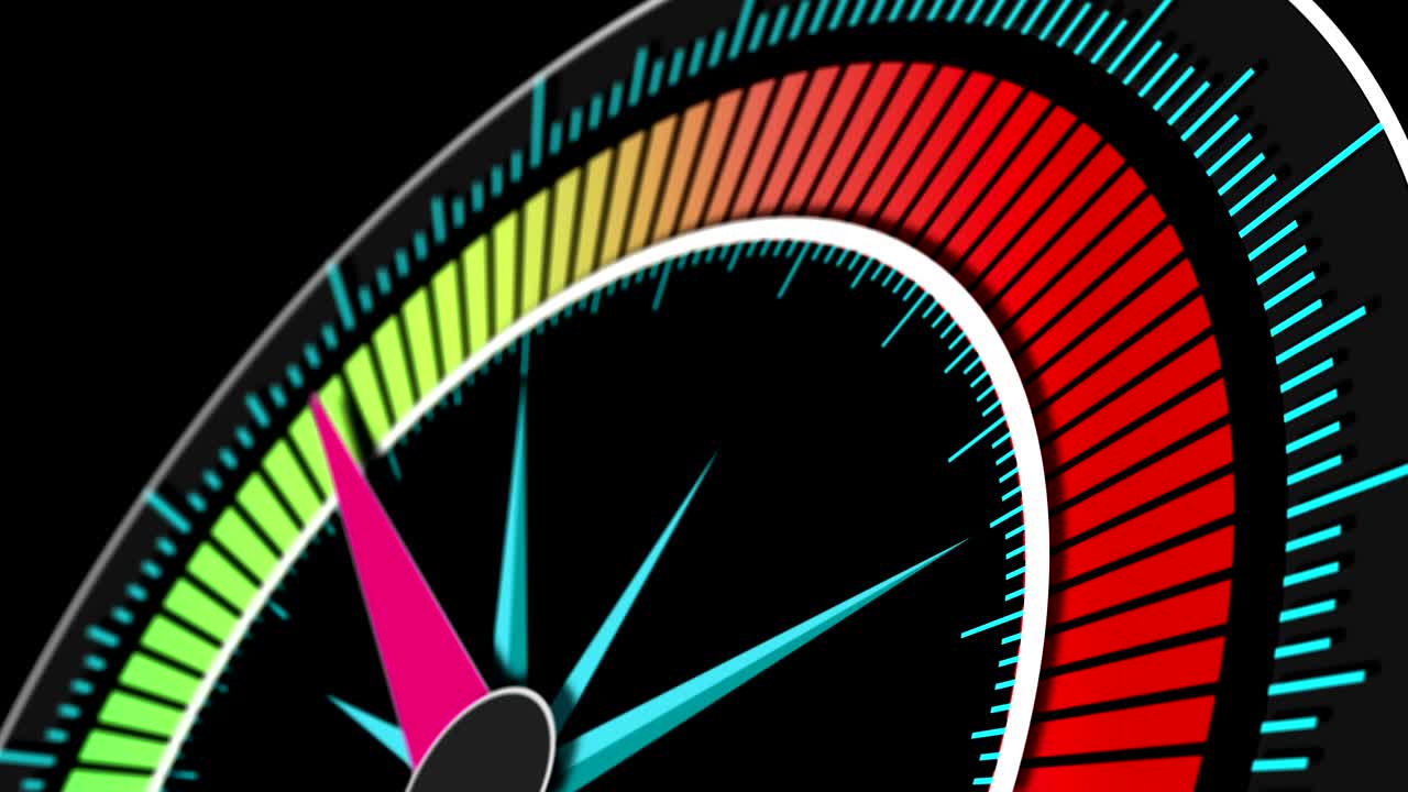 속도계는 최대 고속 모션 흐릿함을 보여줍니다.