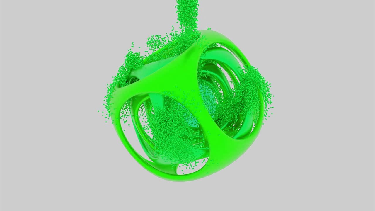 Abstract 3D Green Sphere