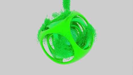 abstract 3d green sphere